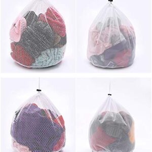 Debaoniu Mesh Laundry Bag - With Drawstring,19.6×27.5 inch Large Laundry Bra Underwear Products Laundry Bags Baskets Mesh Bag Household Cleaning Tools Accessories Laundry Wash Care (Coarse Mesh-2PCS)