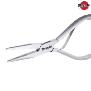 Manjushri Precision 6 Inches Fish Pin Bone Pliers Tweezers for Removing, Plucking and Pulling Pin Bones (Silver)