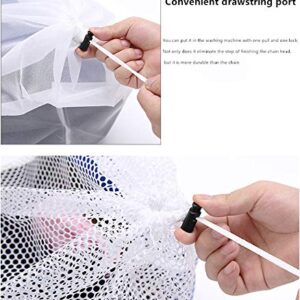 Debaoniu Mesh Laundry Bag - With Drawstring,19.6×27.5 inch Large Laundry Bra Underwear Products Laundry Bags Baskets Mesh Bag Household Cleaning Tools Accessories Laundry Wash Care (Coarse Mesh-2PCS)