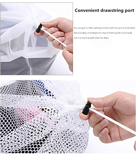 Debaoniu Mesh Laundry Bag - With Drawstring,19.6×27.5 inch Large Laundry Bra Underwear Products Laundry Bags Baskets Mesh Bag Household Cleaning Tools Accessories Laundry Wash Care (Coarse Mesh-2PCS)