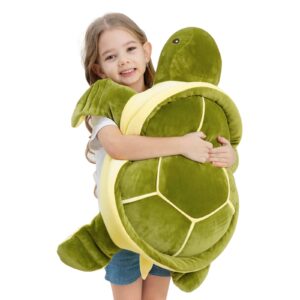 dalmao 28" soft plush sea turtle stuffed animals plush pillow toys, large turtles plushies,gift for kids boys, birthday,valentine,christmas