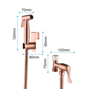 Trlec Bidet Sprayer for Toilet, Handheld Cloth Sprayer, Bathroom Sprayer Kit Spray Attachment with Hose, Stainless Steel Easy Install Great Water Pressure for Bathing Pets