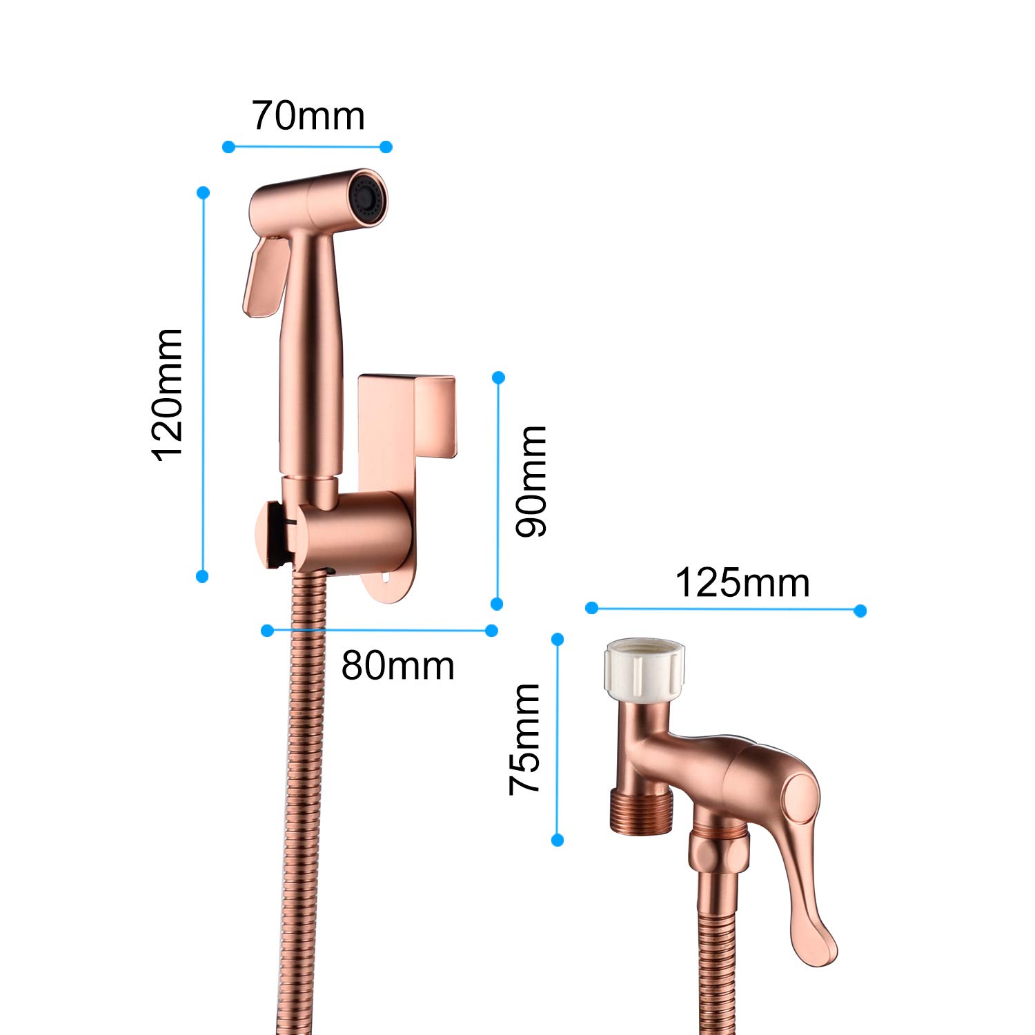 Trlec Bidet Sprayer for Toilet, Handheld Cloth Sprayer, Bathroom Sprayer Kit Spray Attachment with Hose, Stainless Steel Easy Install Great Water Pressure for Bathing Pets