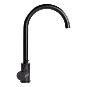 lippert flow max curved gooseneck kitchen faucet for rvs and residential