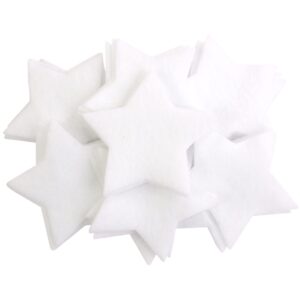 playfully ever after 5 inch 12pc felt stars (white)