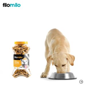 filomilo – Real Chicken Biscuits (Treats) with Ayurvedic Brahmi Powder for All Type of Dogs_17.63 OZ (500 Grams - Chicken Flavour)