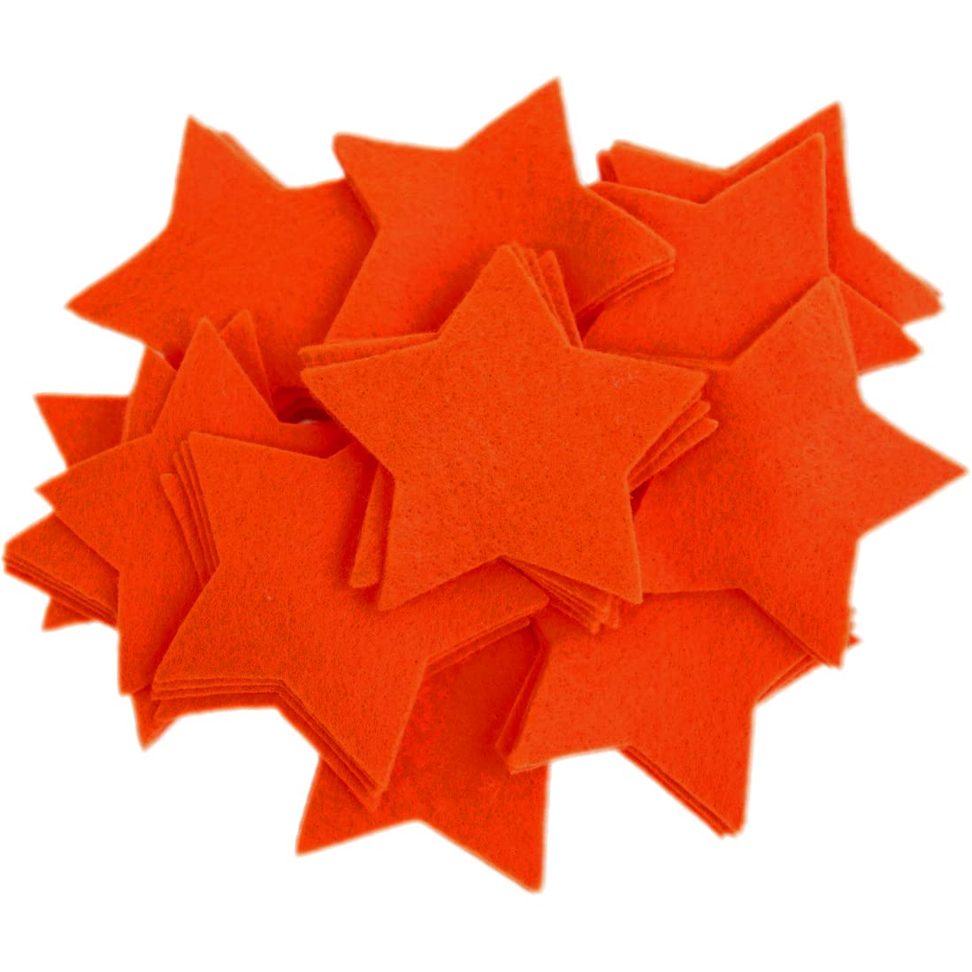 Playfully Ever After 1 Inch 140pc Felt Stars (Pumpkin Orange)