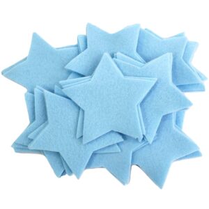 playfully ever after 1 inch 140pc felt stars (light blue)