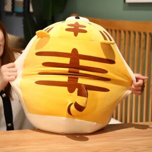 Auspicious beginning Stuffed Animal Tiger Plush Toy Anime Kawaii Tigers Soft Pillow, Plush Toy Gifts for Adults (19.6")