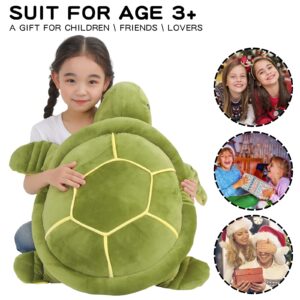 Dalmao 28" Soft Plush Sea Turtle Stuffed Animals Plush Pillow Toys, Large Turtles Plushies,Gift for Kids Boys, Birthday,Valentine,Christmas