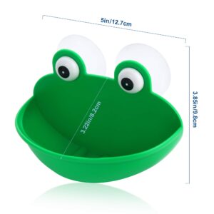 Pensino Frog Habitat Frog Dish Holder with Suction Cup, Frog Terrarium Cute Fish Tank Decoration for Tree Frog Toad Tadpole Small Aquatic Animal(2PC)