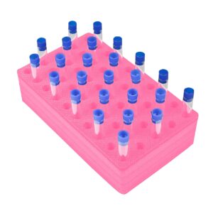 Polar Whale 10 Test Tube Racks Pink Foam Storage Rack Organizer Stand Transport Holds 50 Tubes Each Fits up to 12mm Diameter Tubes