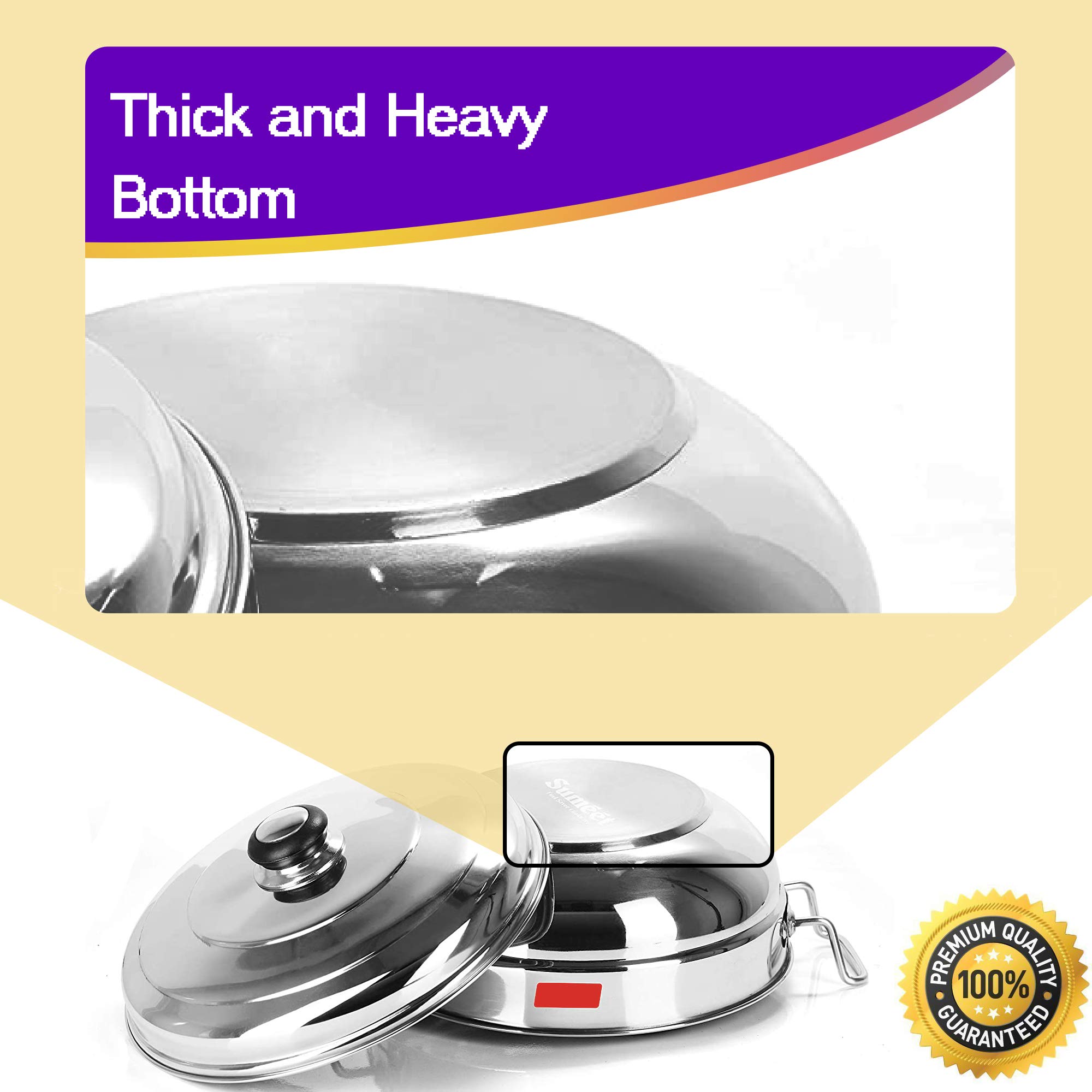 QSEC Stainless Steel Induction Base Idli Maker Multi Kadai Idli Steamer & Idli Cooker With 7 Plates | 2 Mini Idli | 2 Idli | 2 Dhokla | 1 Momo, 4 Literâ€¦