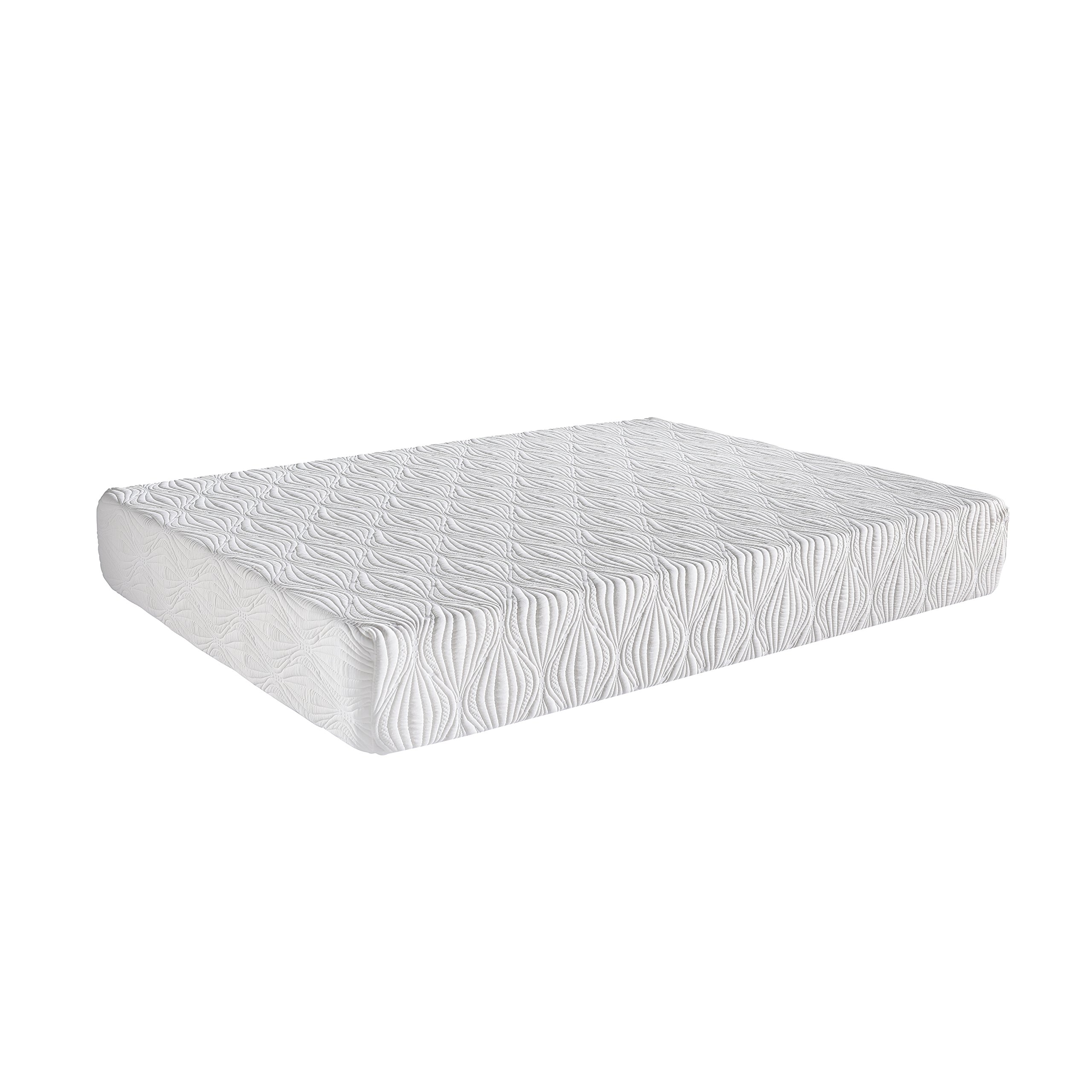 AC Pacific VISCO Gel Gel Infused Polyester Memory Foam Mattress Made in USA, Full Deluxe, White