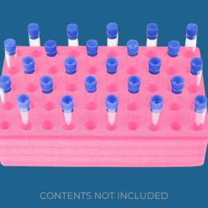 Polar Whale 10 Test Tube Racks Pink Foam Storage Rack Organizer Stand Transport Holds 50 Tubes Each Fits up to 12mm Diameter Tubes