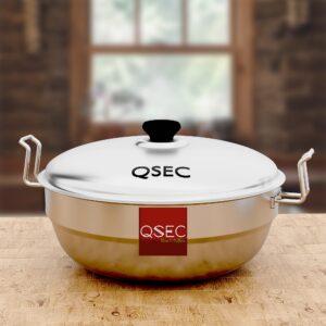 QSEC Stainless Steel Induction Base Idli Maker Multi Kadai Idli Steamer & Idli Cooker With 7 Plates | 2 Mini Idli | 2 Idli | 2 Dhokla | 1 Momo, 4 Literâ€¦