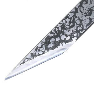 KAKURI Kiridashi Knife Left Hand 21mm, Left Handed Utility Knife Tool for Wood Marking, Scribing, Carving, Whittling, Woodworking, Hand Forged Japanese Steel Blade with Hammered Pattern, Made in JAPAN