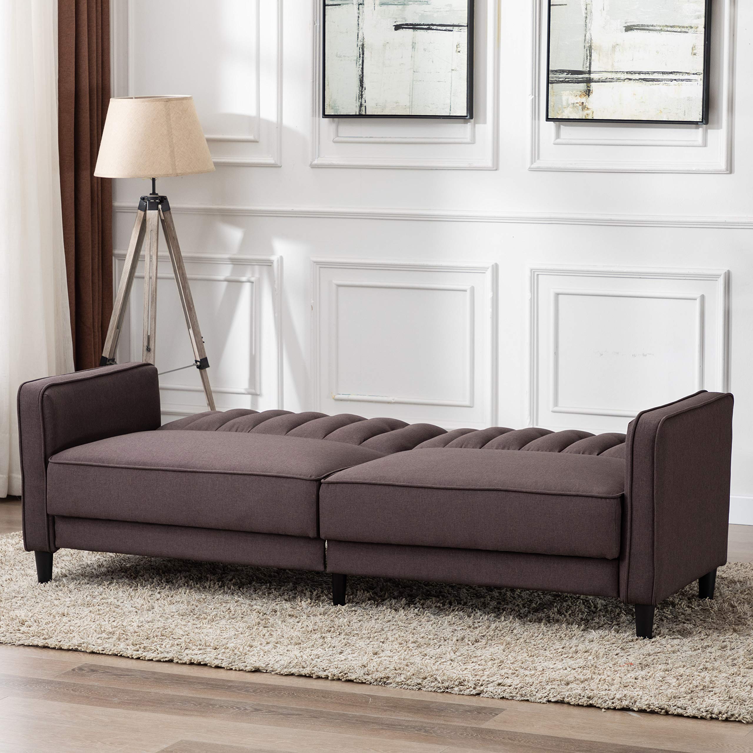 AC Pacific Noah Modern Button-Tufted Sofa Bed