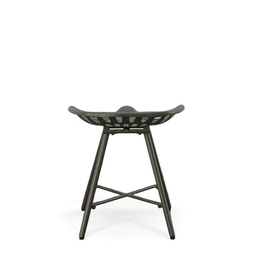 Carolina Classic Jace Tractor Seat Fireside Bench in Industrial Gray