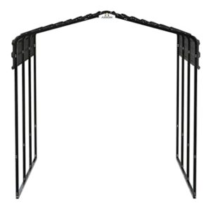 Arrow Carports Galvanized Steel Carport, Compact Car Metal Carport Kit, 10' x 15' x 9', Charcoal