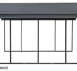 Arrow Carports Galvanized Steel Carport, Full-Size Metal Carport Kit, 12' x 20' x 9', Charcoal