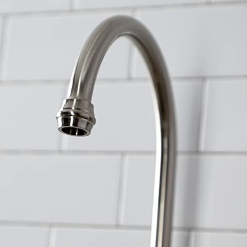 Kingston Brass KS7798AXBS English Country Bridge Kitchen Faucet, Brushed Nickel