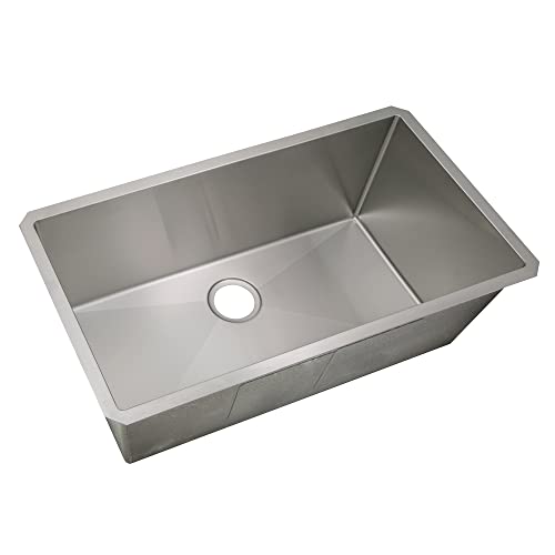 Design House 110080 Rectangular Double Bowl 32x18x10-inch 18-Gauge Undermount Stainless Steel Kitchen Sink Combo with Sink, Roll-Up Drying Rack and Drain Strainer Basket