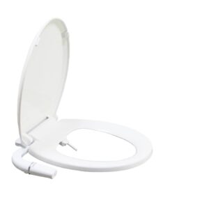 Toilet Seat Bidet Sprayer Attachment for Round Toilets, Non-Electric Bidet with on/off feature, Spray and Wash Bathroom Toilet Seats with Self-Cleaning Nozzle, Easy Operation, Easy Installation