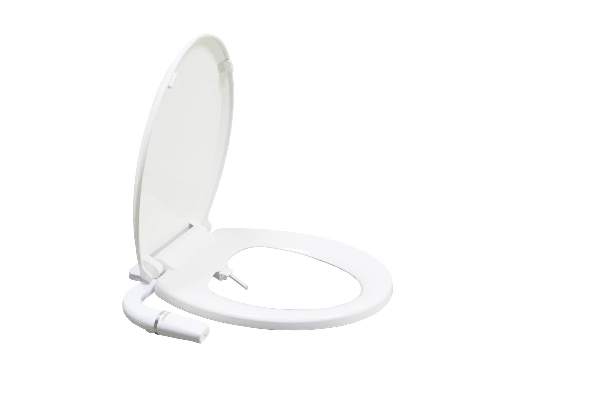 Toilet Seat Bidet Sprayer Attachment for Round Toilets, Non-Electric Bidet with on/off feature, Spray and Wash Bathroom Toilet Seats with Self-Cleaning Nozzle, Easy Operation, Easy Installation