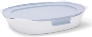 rubbermaid duralite glass bakeware, 2.5-quart, white