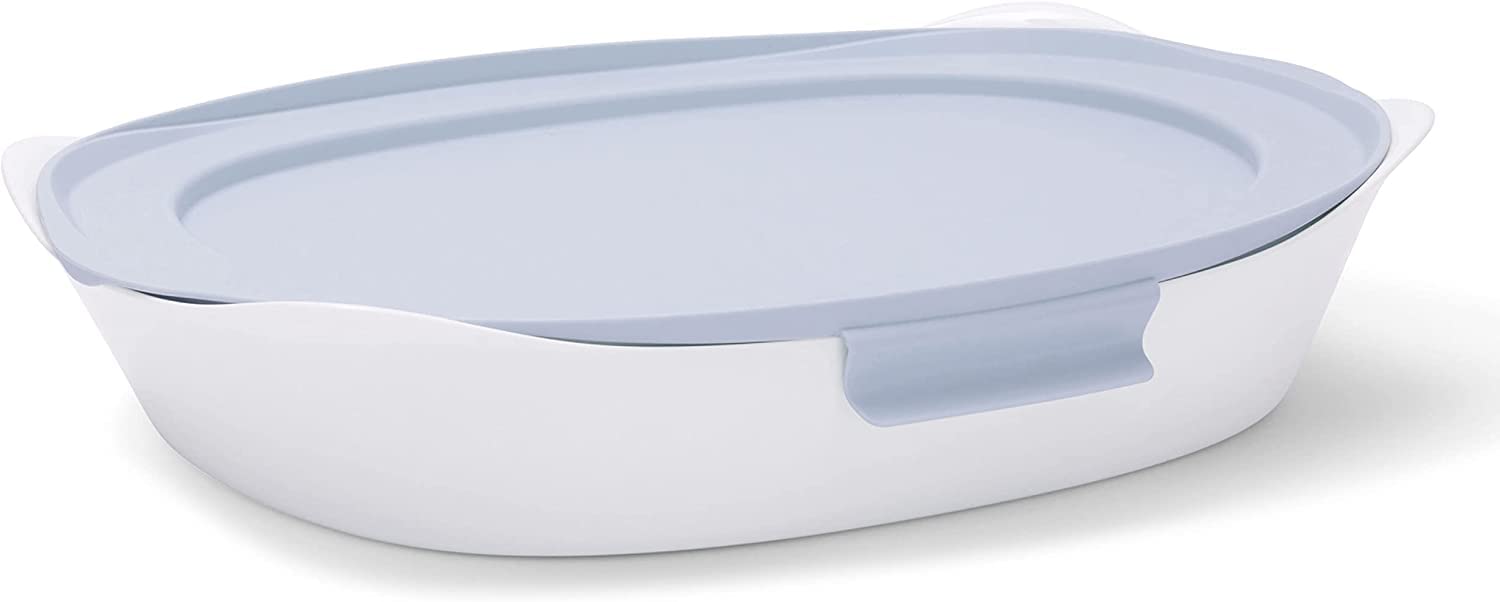 Rubbermaid DuraLite Glass Bakeware, 2.5-Quart, White