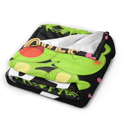 Frog Blanket Just A Girl Who Loves Frogs Super Soft Fluffy Warm Cozy Lightweight Fleece Frog Gifts Blanket for Adults Kids Home Decor Blanket for Couch Bed Living Room Office Camping 40"x50"