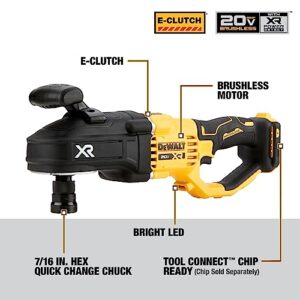 DEWALT 20V MAX XR Brushless Cordless 7/16 in. Compact Stud and Joist Drill with POWER DETECT, Bare Tool Only (DCD443B)