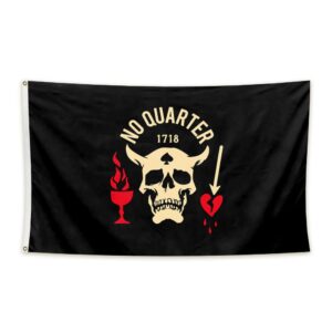 desflopy no quarter 1718 pirate skull flag banner for man cave wall college dorm room decor,parties 3x5 ft