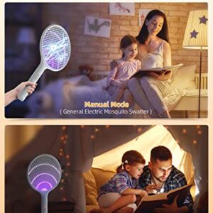 YISSVIC Electric Fly Swatter 2 Pack Bug Zapper Racket 4000 Volt Dual Modes Fly Zapper Rechargeable for Indoor Home Office Backyard Patio Camping (2 Packs)