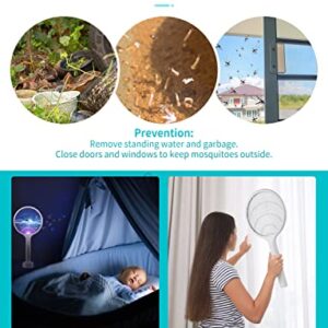 YISSVIC Electric Fly Swatter 2 Pack Bug Zapper Racket 4000 Volt Dual Modes Fly Zapper Rechargeable for Indoor Home Office Backyard Patio Camping (2 Packs)