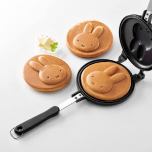 Skater ALHOC1-A Pancake Maker, Fun for Parents and Children, Direct Fire, Aluminum, Miffy Easy Care