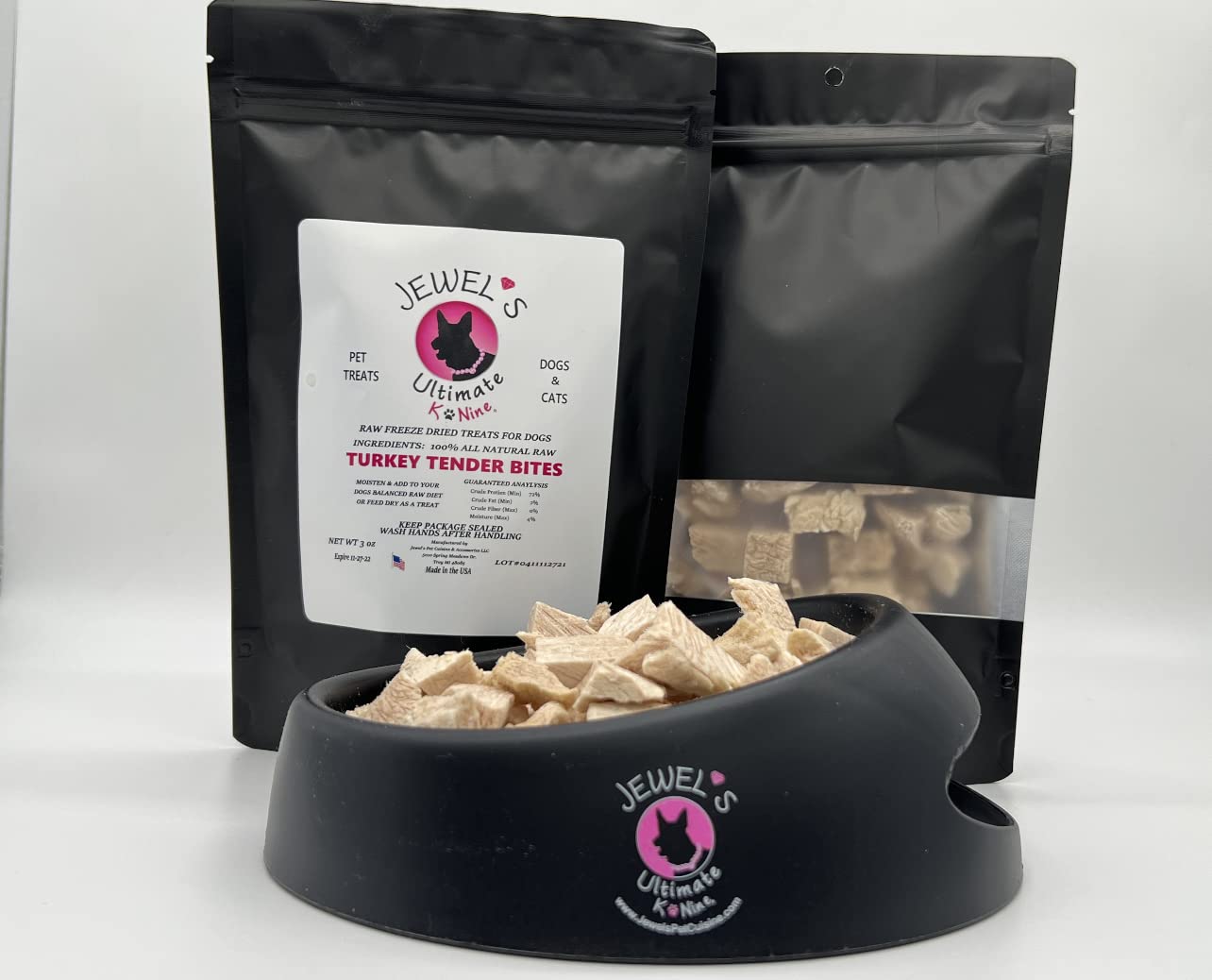 JEWEL'S ULTIMATE K NINE All Natural Turkey Tenders Bite Dog Treat