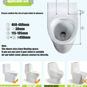 BJTDLLX Elongated Smart Toilet Seat, 110V Electric Automatic deodorization Bidet Toilet Seat 4-step Adjustment IPX4 Water Proofing with 2 Self-cleaning Nozzle & Air Dryer & Heated Seat (0.55L White)