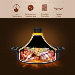 Kitchen Pot Cooking Pot Cooking Pot, Braiser Pan with Ceramic, Tagine Pot Cooking Pot Home Soup Pot Slow Cooker, Multipurpose Use Be applicable compatible for Home Kitchen or Restaurant Ceramic