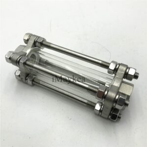 1/2" 3/4" 1" 1-1/4" 1.5" 2" NPT Female Thread Flow Sight Glass Stainless Steel 304 Flow Indicator Water Oil (1/2" DN15)