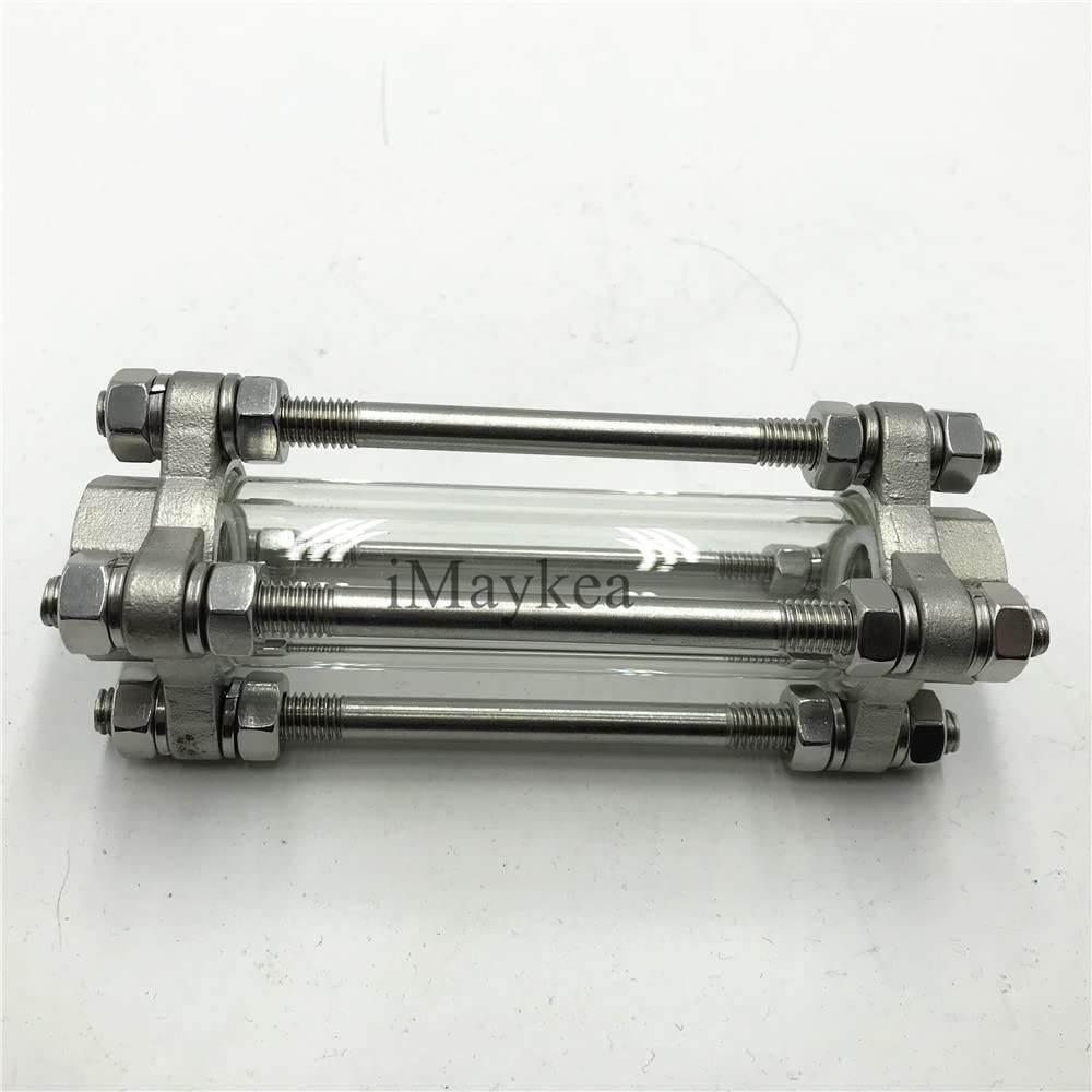 1/2" 3/4" 1" 1-1/4" 1.5" 2" NPT Female Thread Flow Sight Glass Stainless Steel 304 Flow Indicator Water Oil (1/2" DN15)