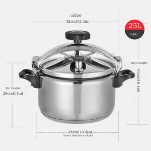 25 Quart olla de presion grande & stainless steel pressure cooker & large steamer cooking pressure canners,safety lock Explosion-proof,Suitable for All Hob Types,ollas de presión para cocinar