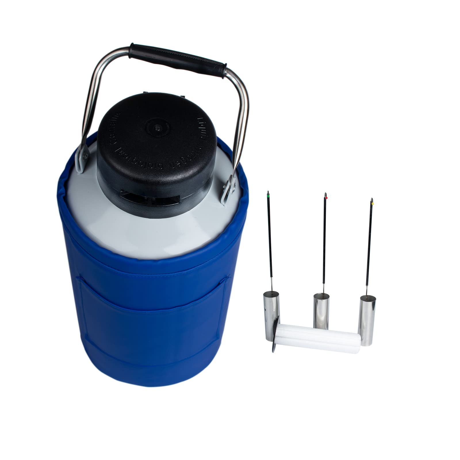 INPANOLS 3L Liquid Nitrogen Dewar, Cryogenic Nitrogen Container Tank with 3 Canisters & Carry Bag