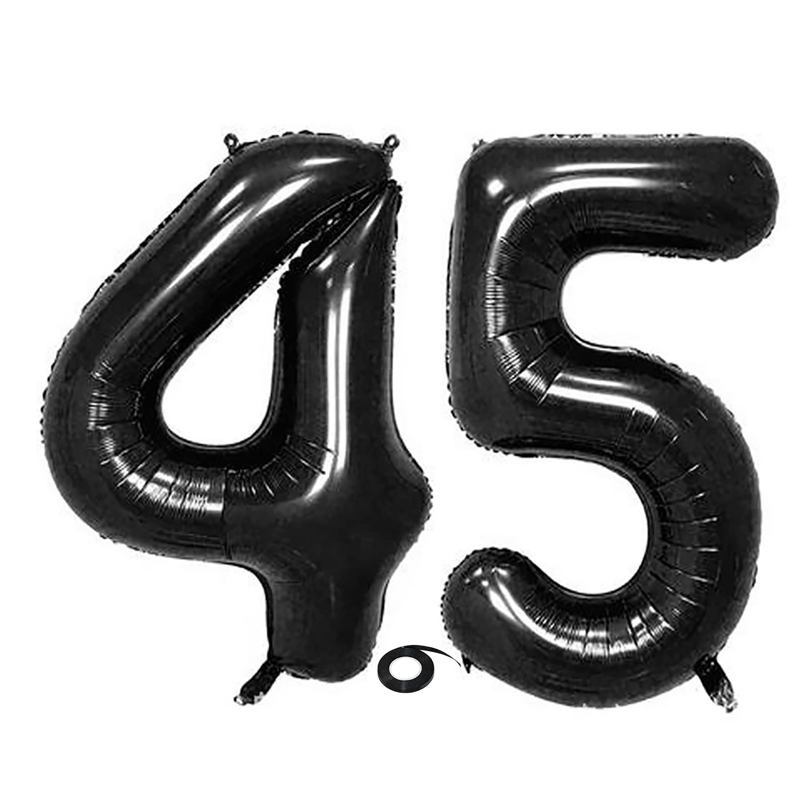 Number 45 Balloons 32 inch Digital Balloon Alphabet 45th Birthday Balloons Digit 45 Helium Balloons Big Balloons for Birthday Party Supplies Wedding Bachelorette Bridal Shower, Black Number 45