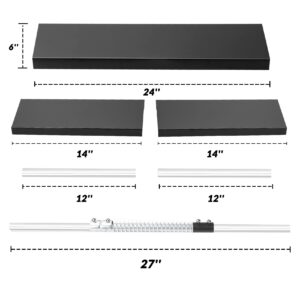 Stanbroil Smoke Guard for 28.5 to 48-Inch by 6-Inch Fireplaces, Black Powder-Coated Finish