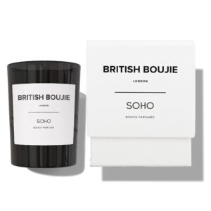 SOHO Premium Scented Candle in Box - Luxurious Warm Sweet Woody Highly Scented Fragrance with Long Burn time - Large 280gm Natural Wax - Scented Candle Gifts for Women & Men