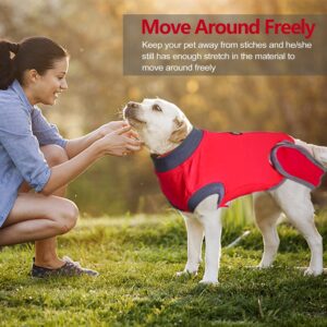 Dog Recovery Suit Body Suit After Surgery Dog Onesie Cone Alternatives Spay Neuter Suit Surgical Recovery Suit for Female Male Dogs (XXX-Large, Red)