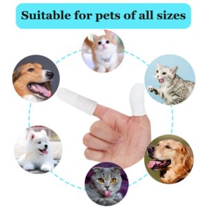 PenVinoo 20 PCS Dog Toothbrush Pet Toothbrush Finger Toothbrush cat Toothbrush Washable & Comfortable & Durable 1 Set for 2 Fingers(20)