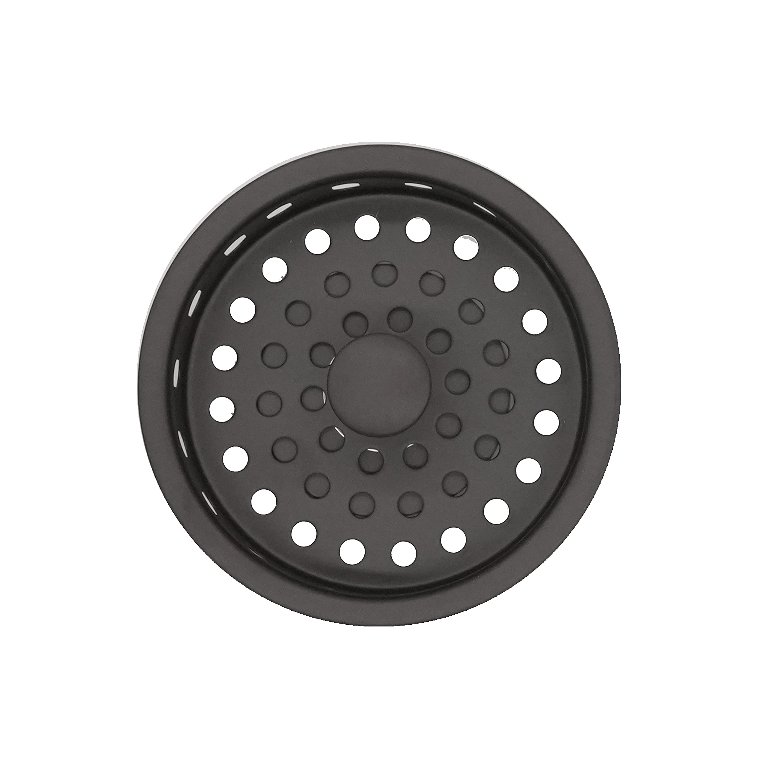 Westbrass CO2165S-62 Combo Pack 3-1/2" Post Style Large Kitchen Sink Waste Disposal Drain Flange with Basket Strainer, 1-Pack, Matte Black